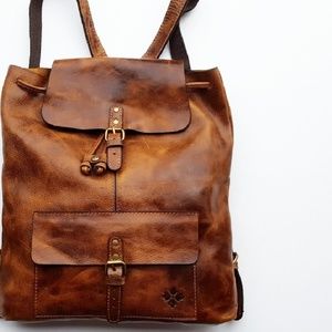 Patricia Nash Atrani Drawstring Leather Backpack